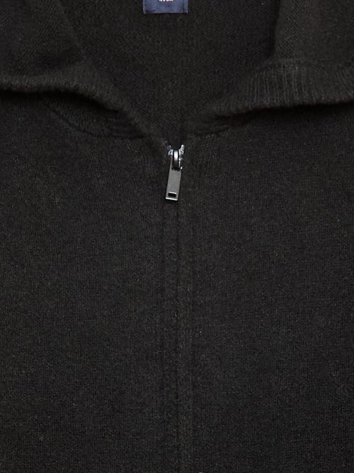 Gilet à capuche en maille chinée - Kiabi