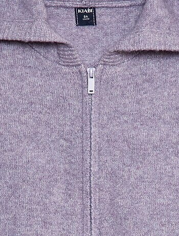 Gilet à capuche en maille chinée