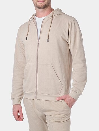 Gilet à capuche en maille piquée