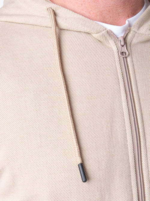 Gilet à capuche en maille piquée - Kiabi