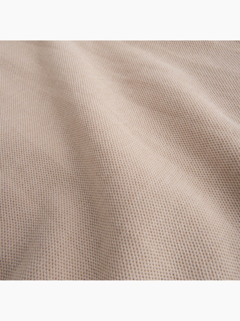 Gilet à capuche en maille piquée Beige - Kiabi