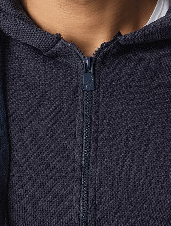 Gilet à capuche en maille piquée