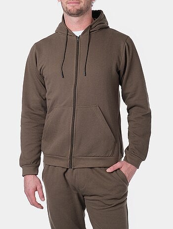 Gilet à capuche en maille piquée