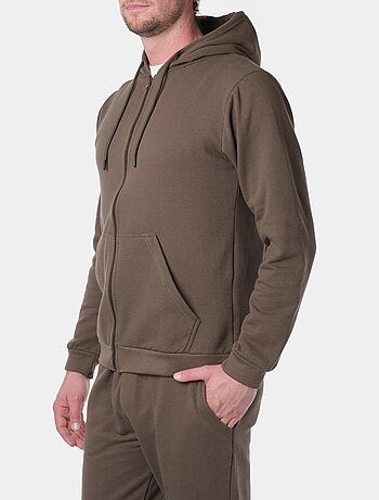 Gilet à capuche en maille piquée