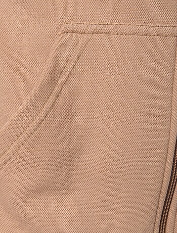 Gilet à capuche en maille piquée