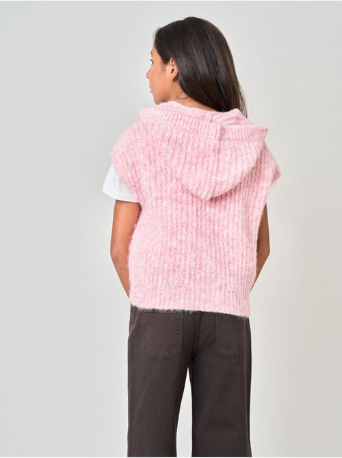 Gilet à capuche fille maille douce sans manches 'deeluxe' - Kiabi Gilet à capuche fille maille douce sans manches 'deeluxe' - Kiabi