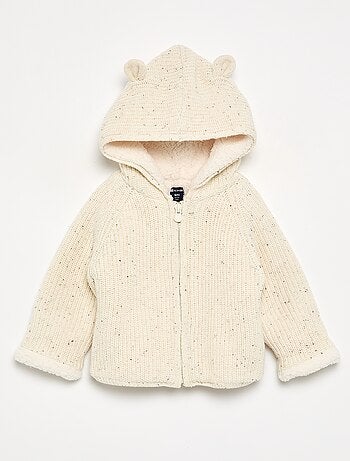 Gilet à capuche intérieur moutonné