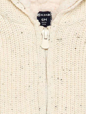 Gilet à capuche intérieur moutonné