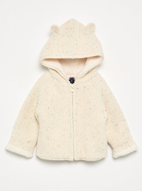 Gilet à capuche intérieur moutonné - Kiabi