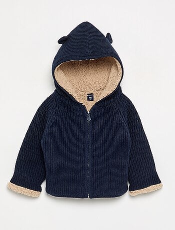 Gilet à capuche intérieur moutonné