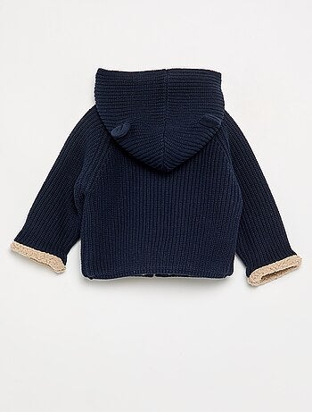 Gilet à capuche intérieur moutonné