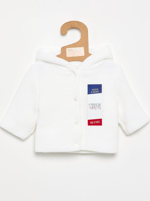 Gilet à capuche 'La manufacture de layette' - Kiabi