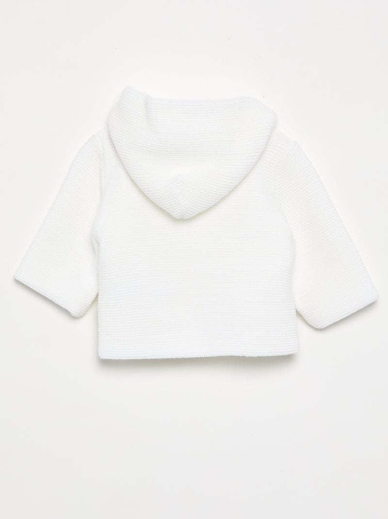 Gilet à capuche 'La manufacture de layette' Blanc - Kiabi