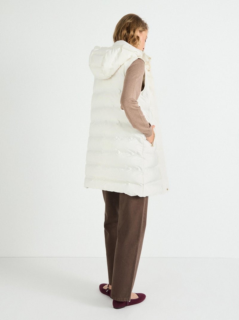 Gilet à capuche matelassé, MO Fashion Beige - Kiabi