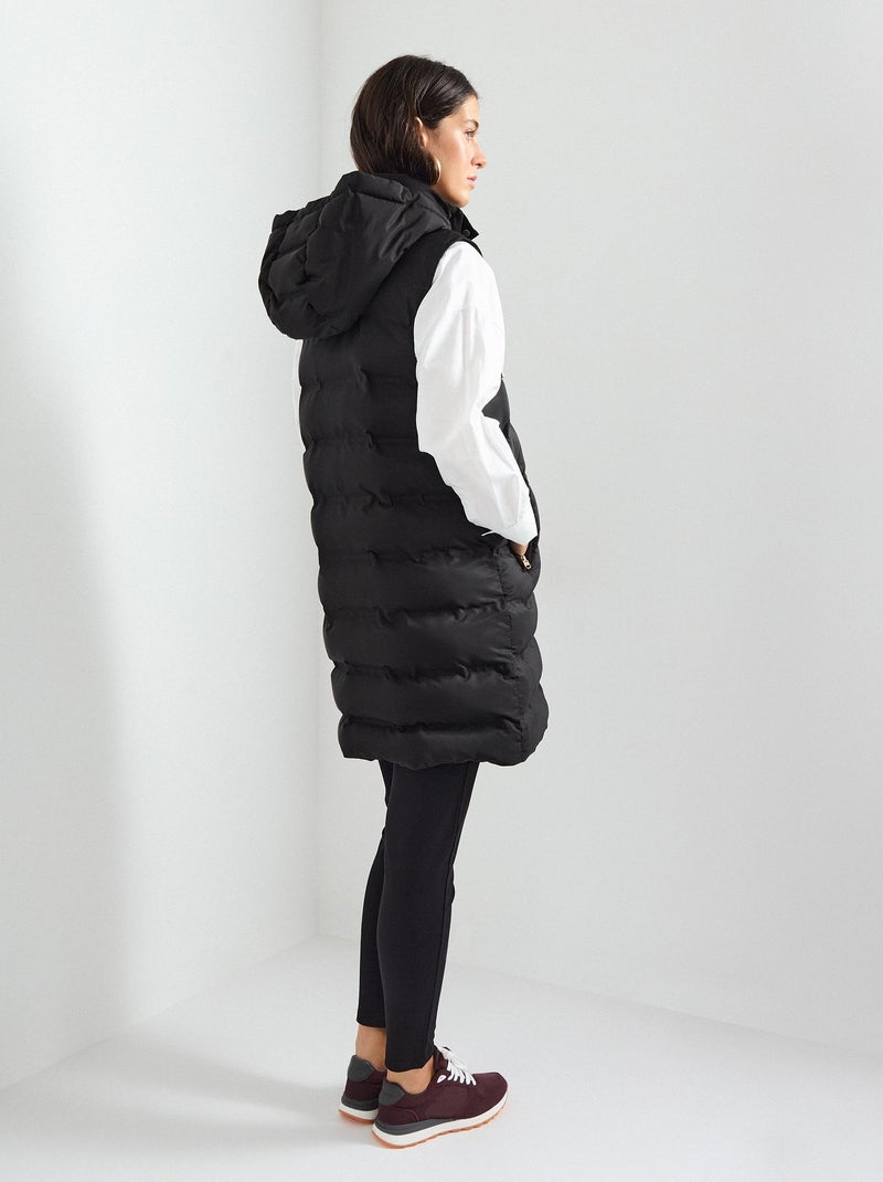 Gilet à capuche matelassé, MO Fashion Noir - Kiabi
