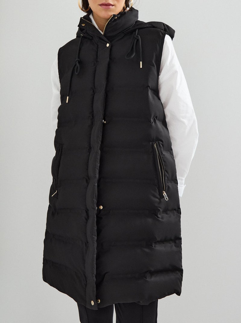 Gilet à capuche matelassé, MO Fashion Noir - Kiabi