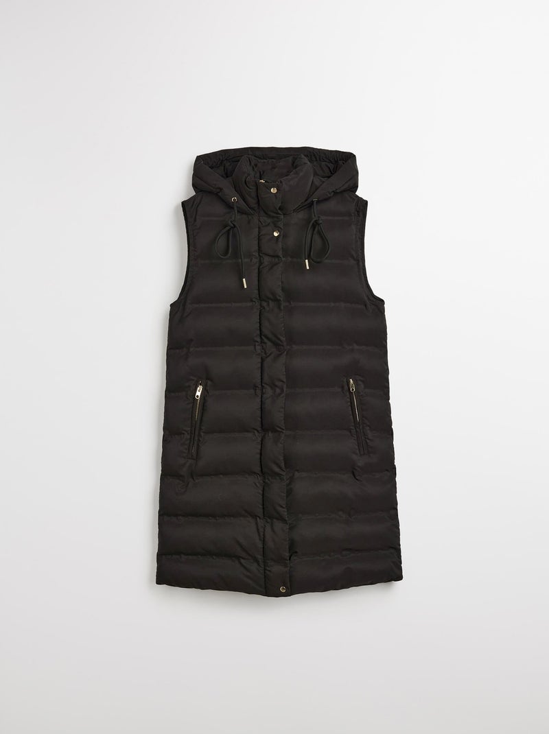 Gilet à capuche matelassé, MO Fashion Noir - Kiabi