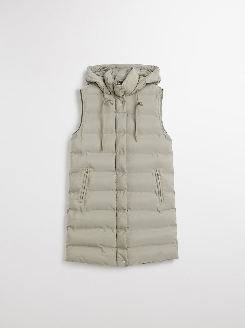 Gilet à capuche matelassé, MO Fashion Vert - Kiabi