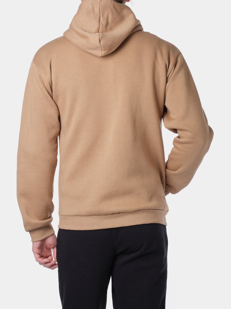 Gilet à capuche Taupe - Kiabi