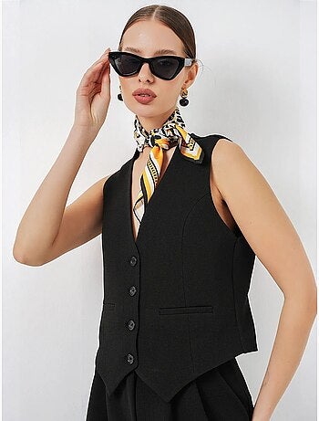 Gilet à col en v boutonné bdart