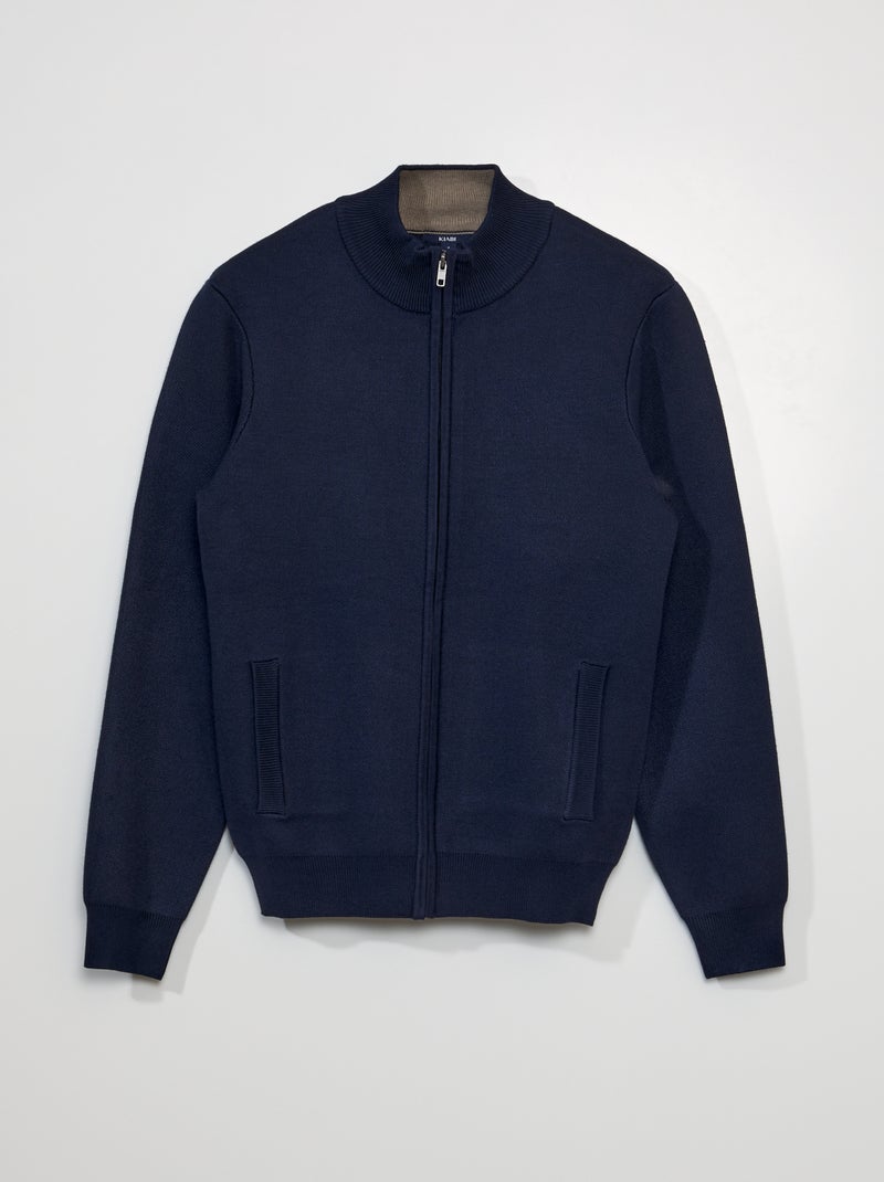 Gilet à col montant Bleu marine - Kiabi
