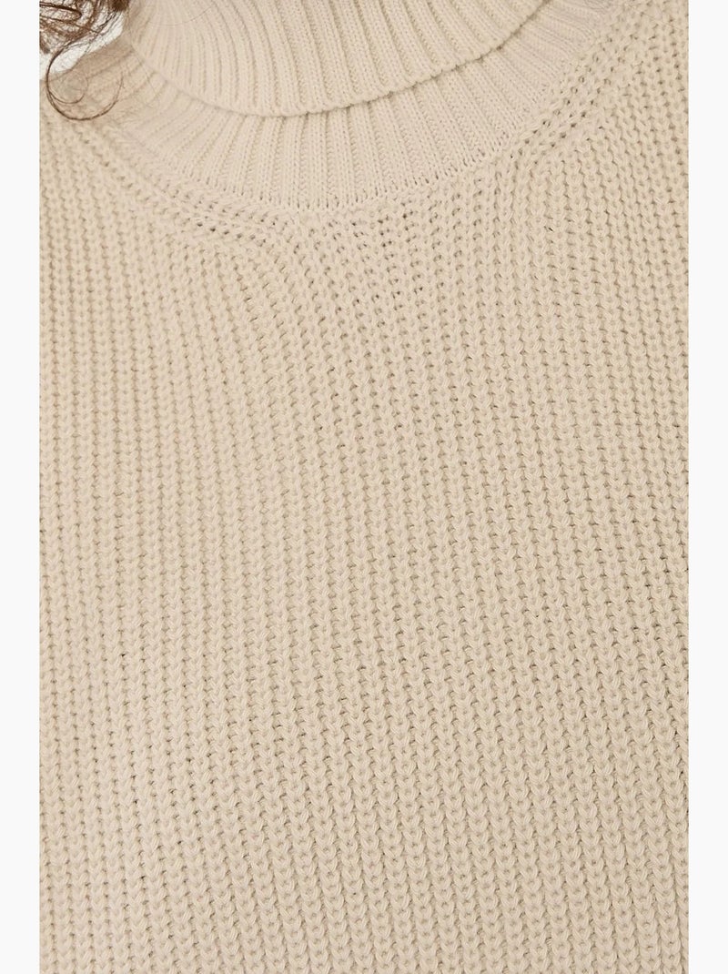 Gilet à col roulé coupe décontractée hiccup Crème - Kiabi