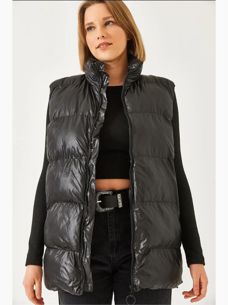 Gilet à double poche zippée lucci Noir - Kiabi