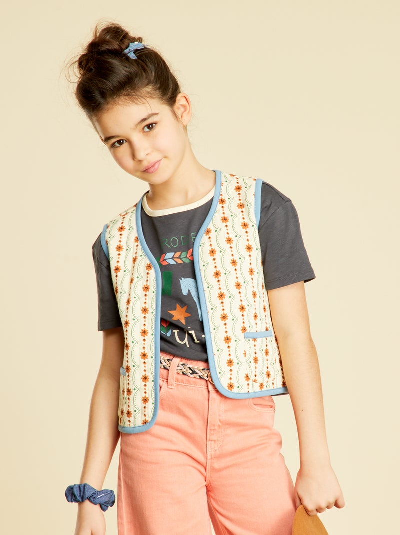 Gilet à imprimé jacquard X Nilac Studio Blanc - Kiabi