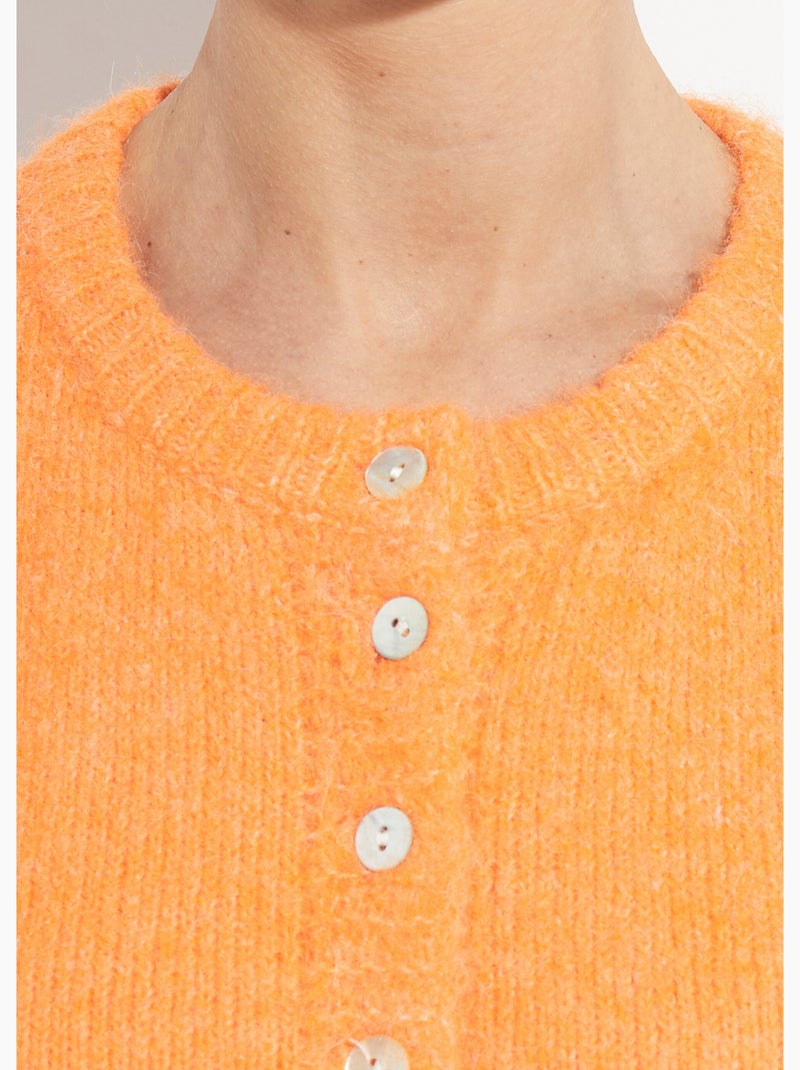 Gilet à manches courtes avec laine - AFIBEL Orange - Kiabi