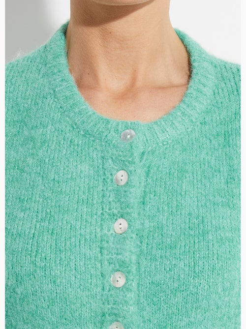 Gilet à manches courtes avec laine - Kiabi