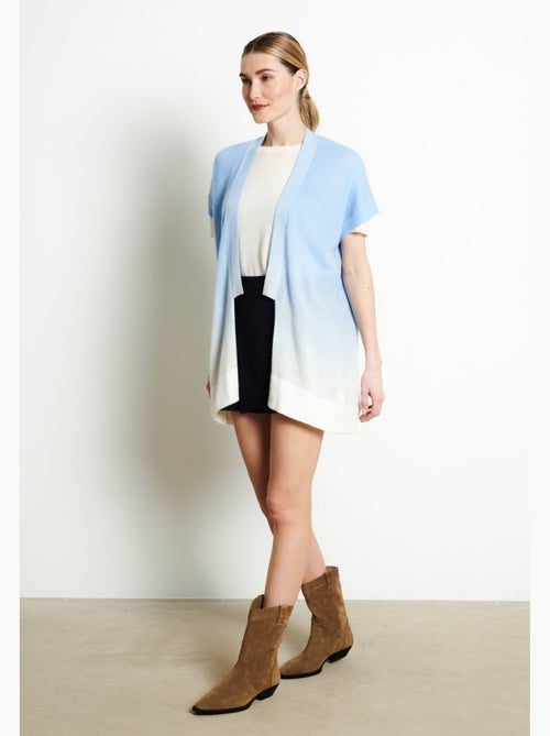 Gilet à manches courtes femme 100% cachemire déjaugé tye & dye - AVA 11A - Kiabi