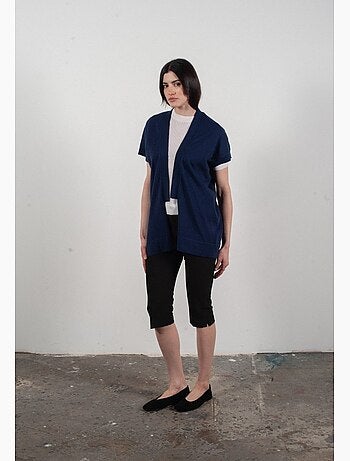 Gilet à manches courtes femme 100% cachemire & laine ultrafin - KELLY 5