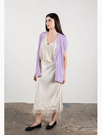 Gilet à manches courtes femme 100% cachemire & laine ultrafin - KELLY 5