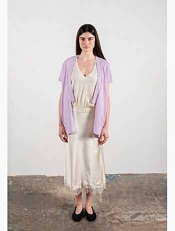 Gilet à manches courtes femme 100% cachemire & laine ultrafin - KELLY 5