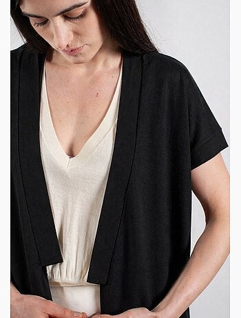 Gilet à manches courtes femme 100% cachemire & laine ultrafin - KELLY 5