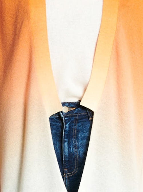 Gilet à manches courtes femme en cachemire déjaugé tye & dye - AVA 11A - Kiabi