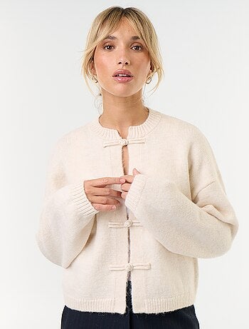 Gilet à manches longues avec boutonnage mandarin