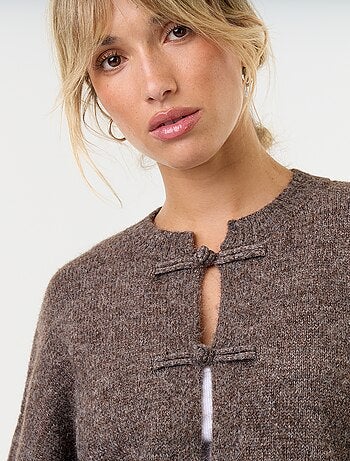 Gilet à manches longues avec boutonnage mandarin