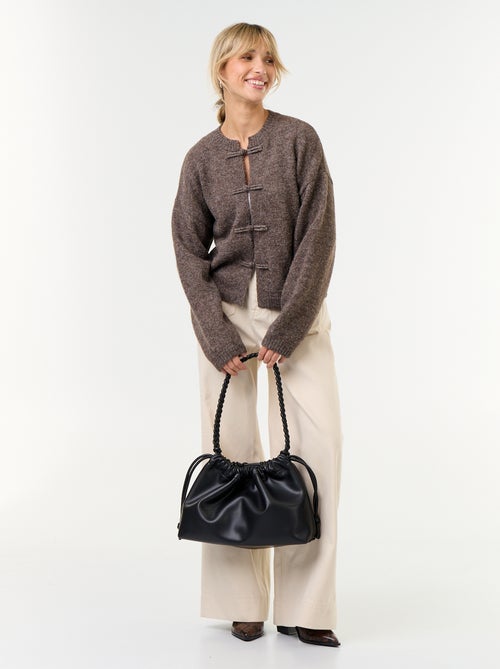 Gilet à manches longues avec boutonnage mandarin - Kiabi