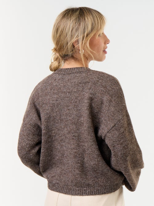 Gilet à manches longues avec boutonnage mandarin - Kiabi