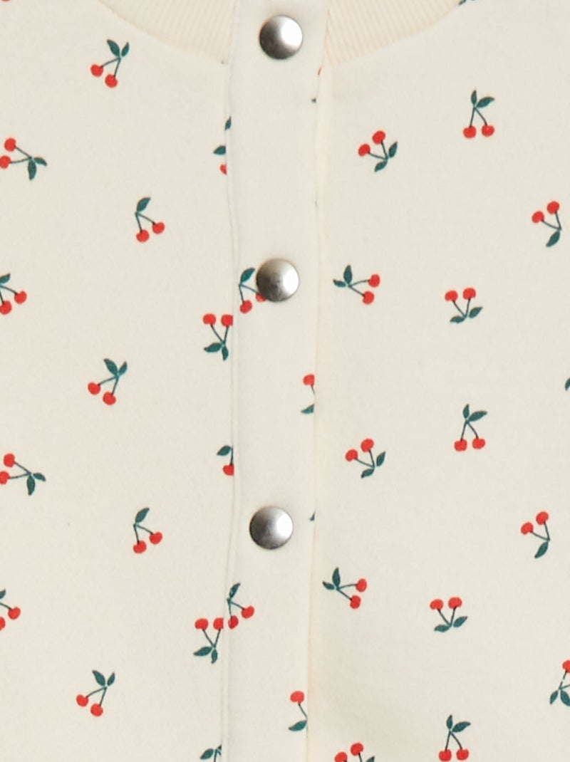 Gilet à manches longues avec ouverture pressions BLANC - Kiabi