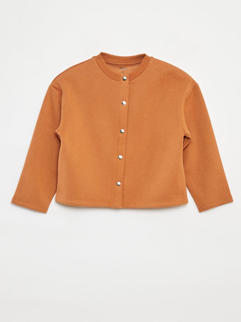 Gilet à manches longues avec ouverture pressions Marron - Kiabi