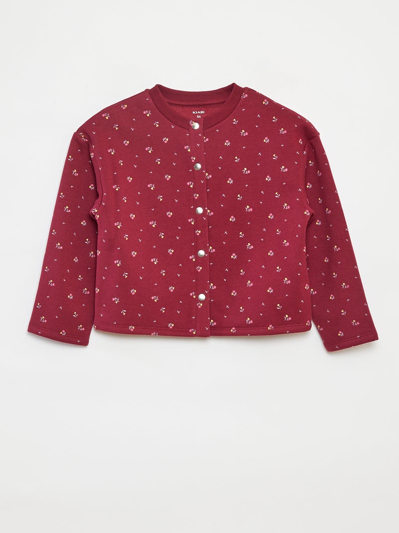 Gilet à manches longues avec ouverture pressions Rouge - Kiabi