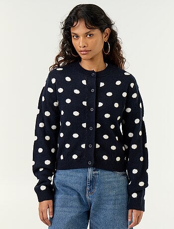 Gilet à pois et à manches longues