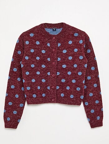 Gilet à pois et à manches longues