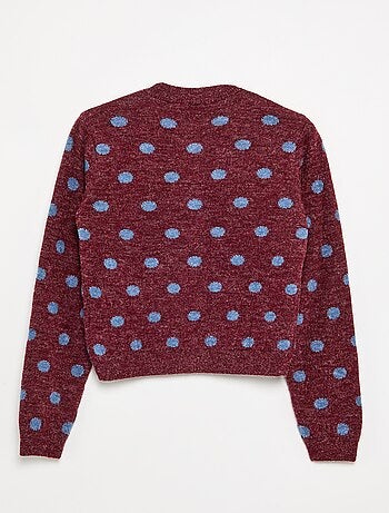 Gilet à pois et à manches longues