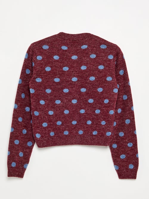 Gilet à pois et à manches longues - Kiabi