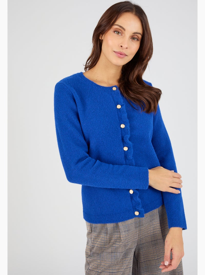 Gilet à volants Thermolactyl - Damart Bleu - Kiabi