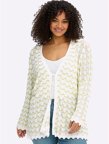 Gilet Ajouré - Taille Standard - Sheego