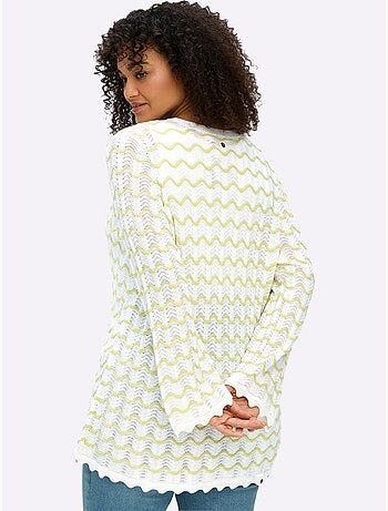Gilet Ajouré - Taille Standard - Sheego